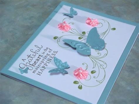 Handmade Thank You Card Stampin Up Pursuit Of Happiness Handmade