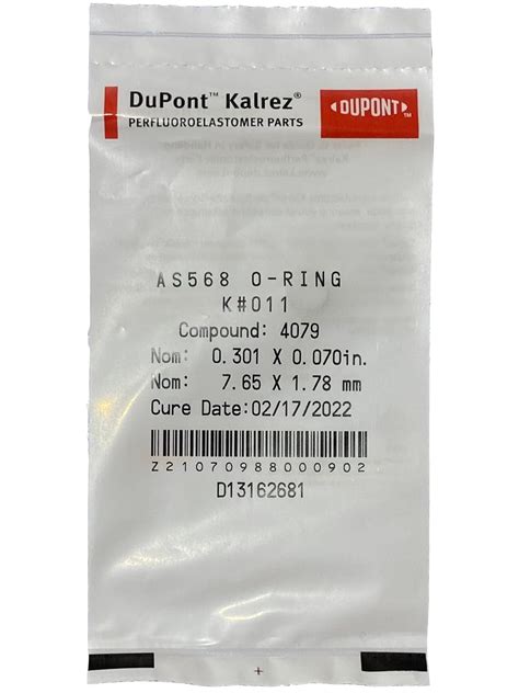 Canyon Components Dupont Kalrez 4079 011 Perfluoroelastomer FFKM O