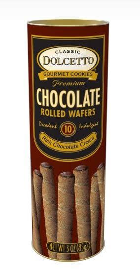 Dolcetto Chocolate Wafer Rolls 3 Oz Canister My Minky Obsession