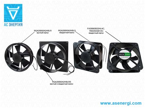 Вентилятор осевой 200х200х60 220В AC – AS ENERGI