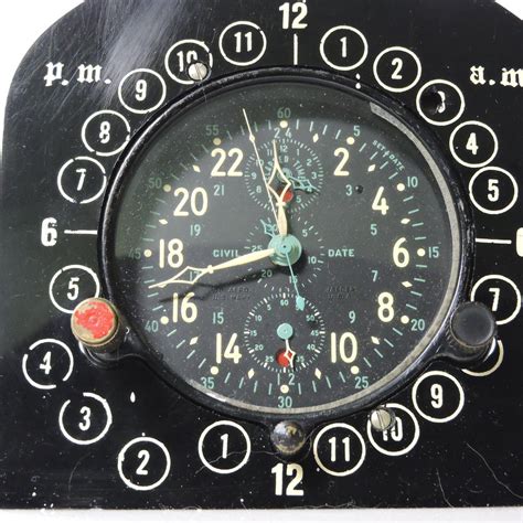 Aircraft Clock Jaeger Lecoultre A 10 Chronoflite Elapsed Time Chronog Aeroantique