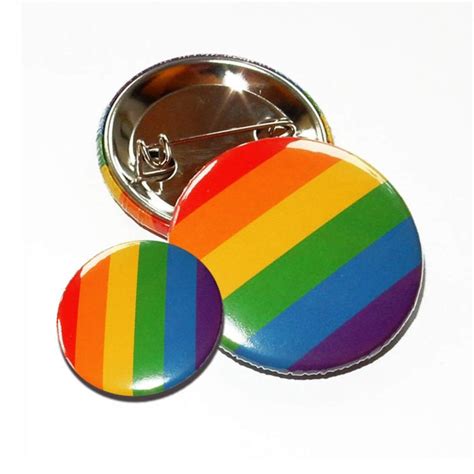 Regenbogen Button 25mm 38mm Mit Anstecknadel Badge Pin Etsy