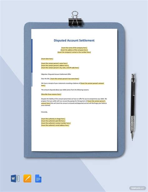 Free Settlement Agreement Templates Editable And Printable