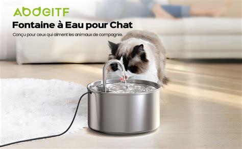 AOOGITF Fontaine à Eau pour Chat SUS 304 en Acier Inoxydable 24