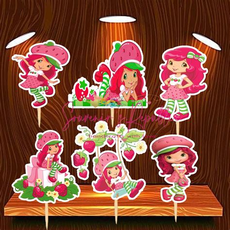 Free Printable Strawberry Shortcake Cupcake Toppers