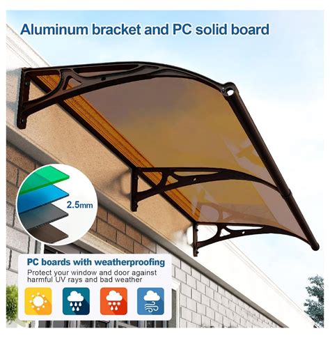 Awning For Door Entrance Window Awning Door Canopy Aluminum Bracket Polycarbonate Canopy With