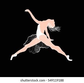 Ballet Shoes Points Hand Drawn Pink Stock Vector Royalty Free