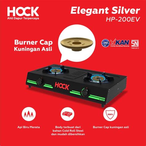 Kompor Gas 2 Tungku Terbaik Hock Hp 200ev Silver Lazada Indonesia