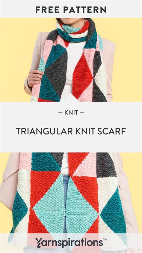 Free Triangular Knit Scarf Pattern Using Caron Simply Soft Ogo Yarn In