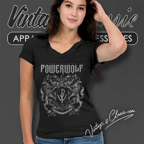 Powerwolf Crest Shirt Vintagenclassic Tee