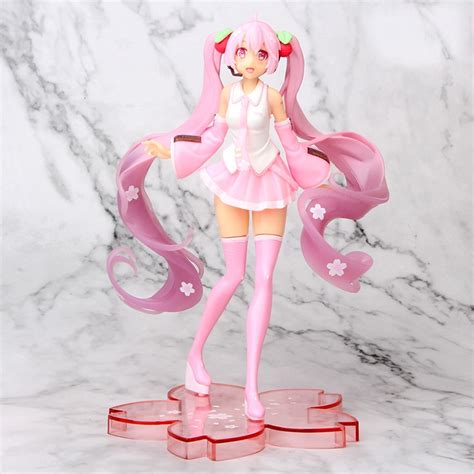 20cm Hatsune Pink Miku Sakura PVC Action Figure Anime Vocaloid Japanese