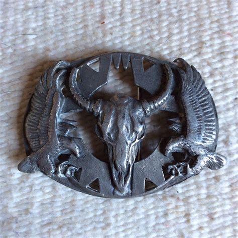 Vintage Siskiyou Eagle Steer Belt Buckle S Gem