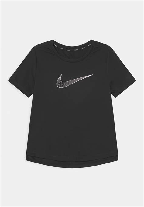 Nike Performance Df One Unisex Sport T Shirt Black White Zwart