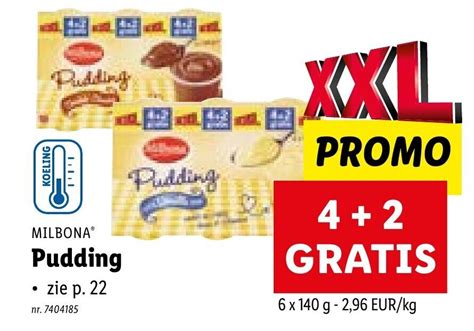 MILBONA Pudding Promotie Bij Lidl