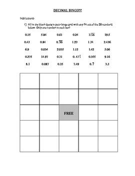 Decimal Games by Ms Dani's Classroom | Teachers Pay Teachers