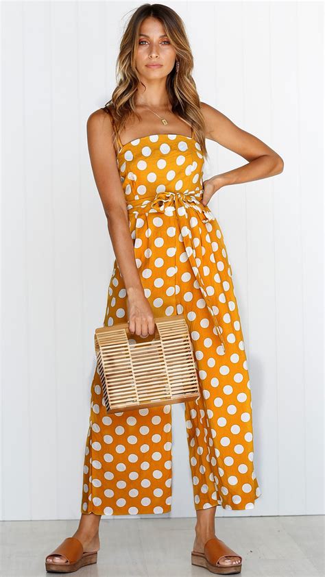 Wide Leg Jumpsuit Polka Dot Straps Women Vintage Jumpsuit Power Day Sale