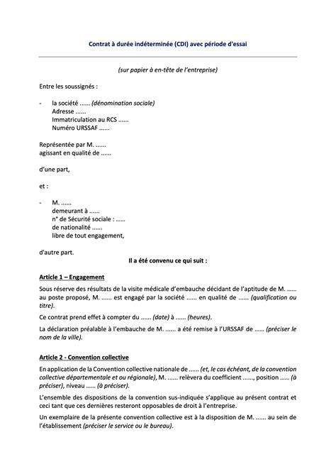 Avenant Au Contrat T L Charger Format Word Pdf