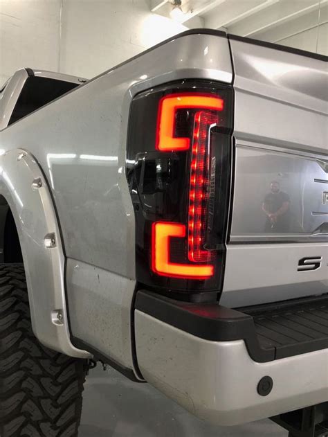 Ford Super Duty. 17-19 (Replaces OEM LED) Tail Lights OLED in Smoked ...