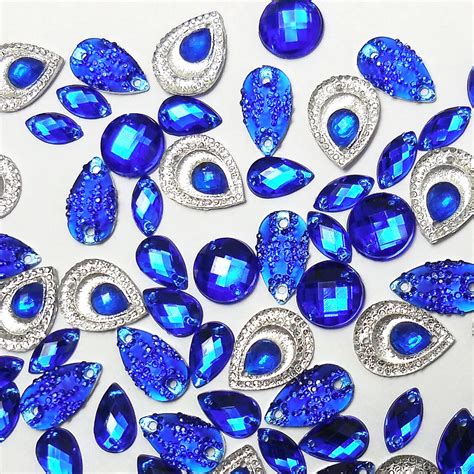 Buy 320pcs Royal Blue Sew On Decorative Strass Crystal