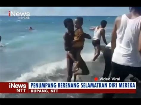 INews NTT Penumpang Kapal Cantika Berenang Selamatkan Diri YouTube