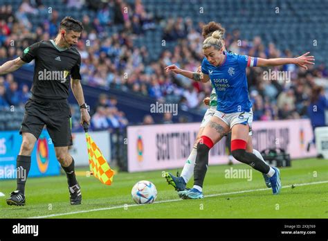 27 April 2024 Glasgow Uk Rangers Play Celtic In The Scottish Gas