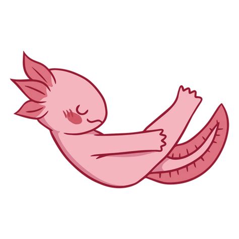 Diseño PNG Y SVG De Yogui Axolotl Barco De Trazo De Color Para Camisetas