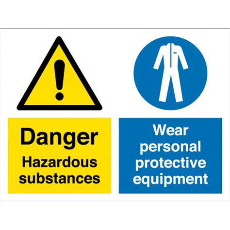 Hazardous Substances Wear Protective Equipment Signs From Key Signs Uk