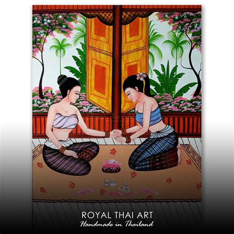 Fine Art Traditional Thai Massage Of Thailand Culture Royal Thai Art Thai Art Massage Art