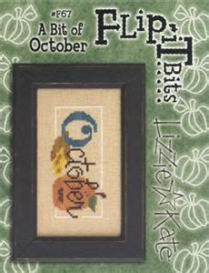 Embroidery Flip It Bits October Cross Stitch Pattern Lizzie Kate