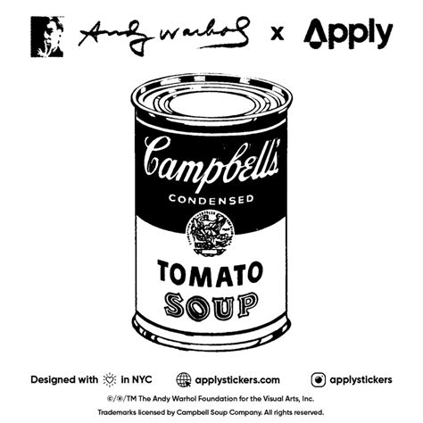 Andy Warhol Campbells Soup Can Sticker Sheet For Sale Artspace