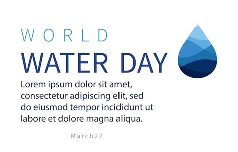 Premium Vector World Water Day Banner With Text Vector Graphics