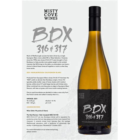 Misty Cove Bdx Sauvignon Blanc