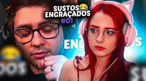 React Sustos EngraÇados Dos Streamers •viralizou Clips• Youtube