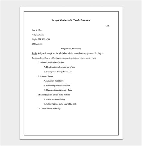 18 Thesis Outline Templates and Examples (Word | PDF Format)