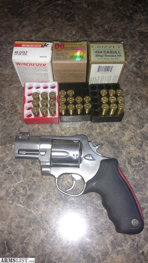 Armslist For Sale Trade Taurus Raging Bull Snub Nose 454 Casull 45 Colt