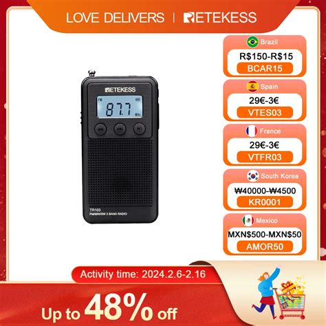 Retekess Tr Radios Portatil Am Fm Sw Recargable Mini Radio De