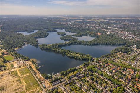 Duisburg Von Oben Seen Kette Und Uferbereiche Sechs Seen Platte In