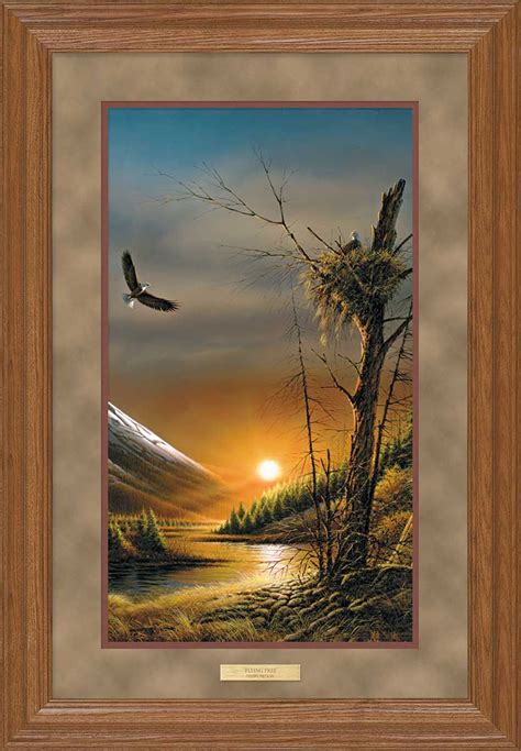 Flying Free Framed Pinnacle Print Wild Wings Eagle Art Art Painting