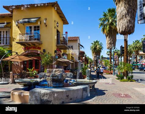 Shops And Restaurants On S Palm Canyon Drive In Downtown Palm Springs