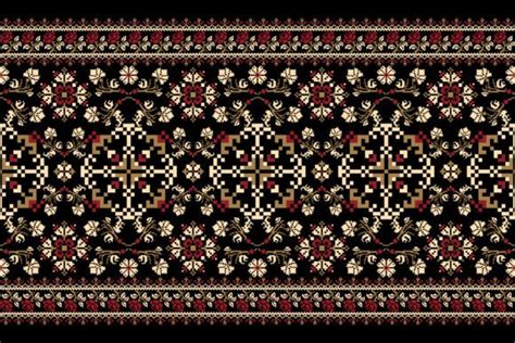 Indian Floral Cross Stitch Pattern Graphic by anchalee.thaweeboon ...