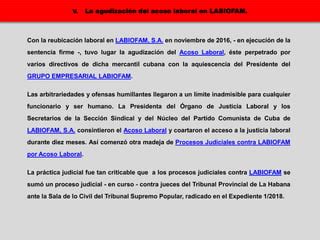 El Acoso Laboral En Labiofam 2015 2017 PPT