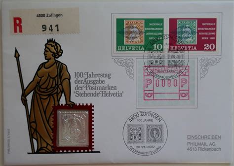 Numisbrief Jahre Stehende Helvetia Mit Silbermarke Kaufen Auf Ricardo