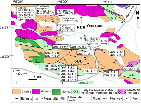 Geological Sketch Map Of The Dulan Uhp Metamorphic Unit Showing