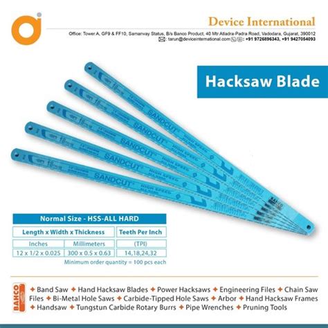 Mm Mm Mm Miranda Power Hacksaw Blade For Metal Cutting