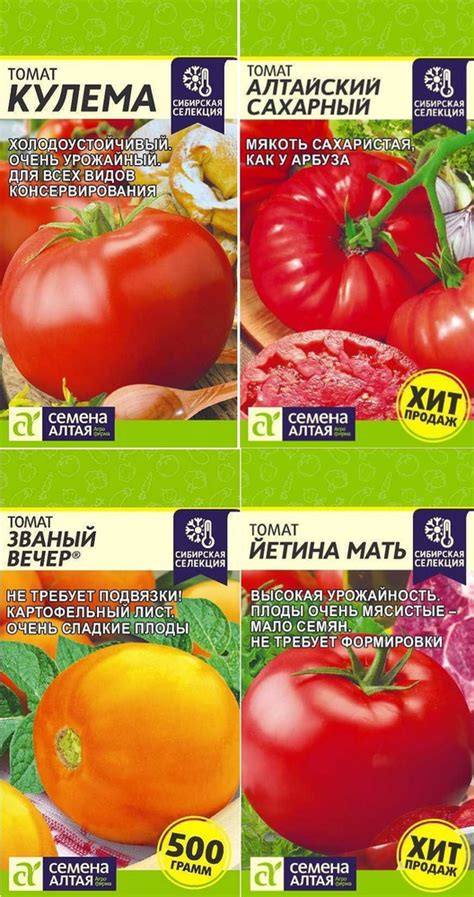 Томаты Семена Алтая Набор семян популярных томатов Хит продаж-5 ...