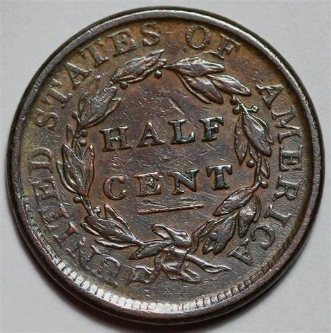 1809 6 Classic Head Half Cent 9 Over Inverted 9 US 1 2c Copper