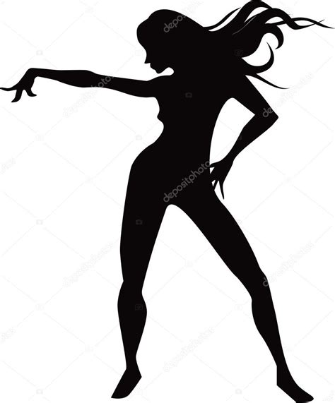 Dancing Girl Silhouette — Stock Vector © Vabadov 36783875