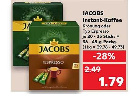 Jacobs Instant kaffee Krönung Oder Typ Espresso Angebot bei Kaufland