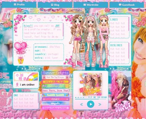 Gyaru Profile Everskies Girly Games Cute Website Cool Cards