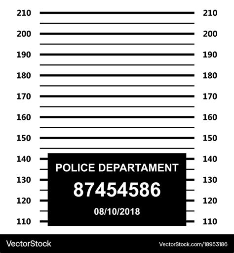 Police Mugshot Police Lineup On White Background Vector Image